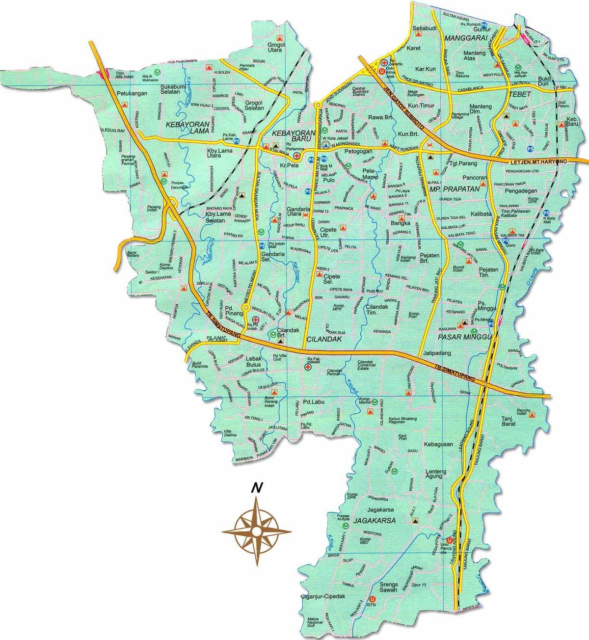 નકશો જકાર્તા selatan