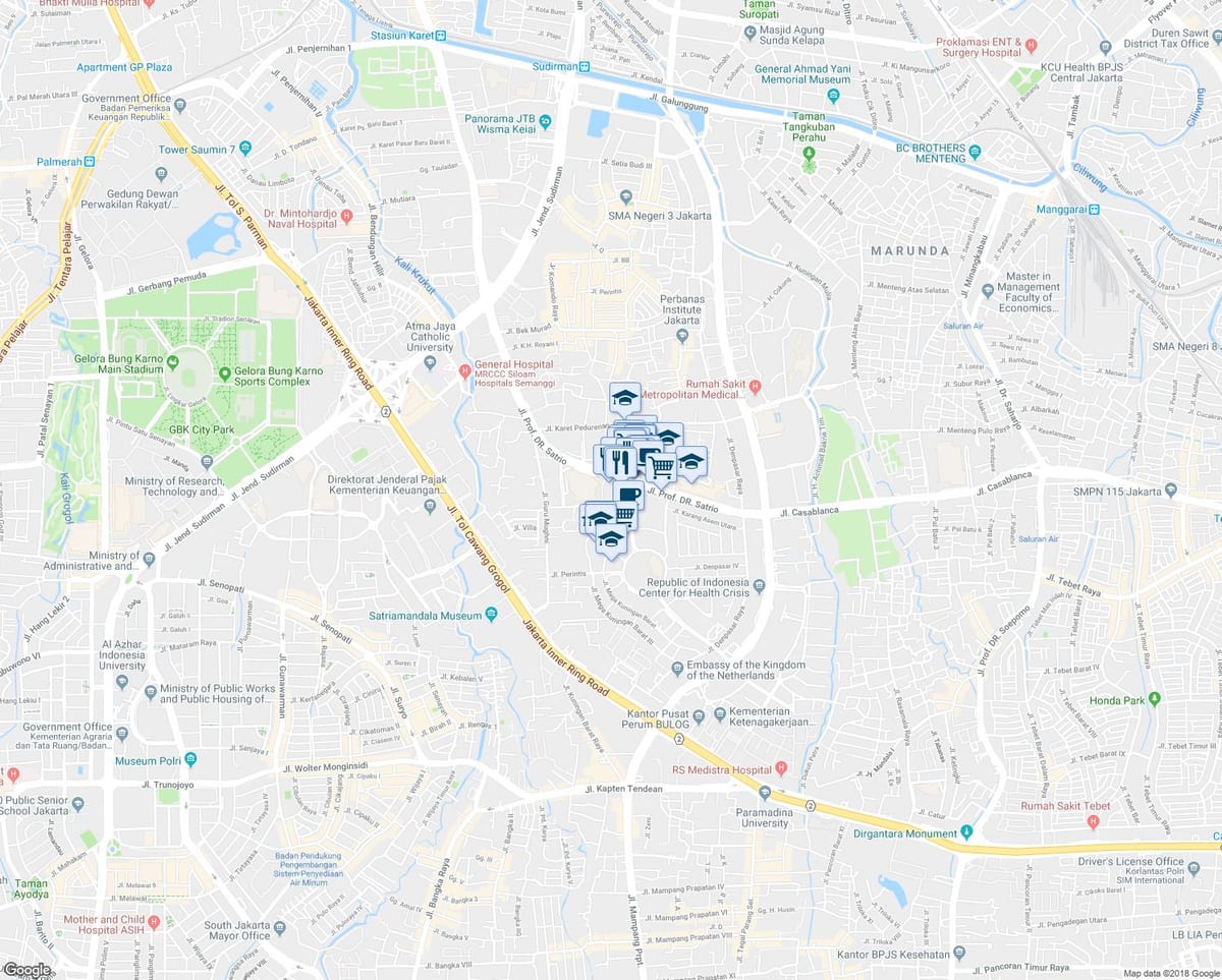 નકશો kuningan Jakarta