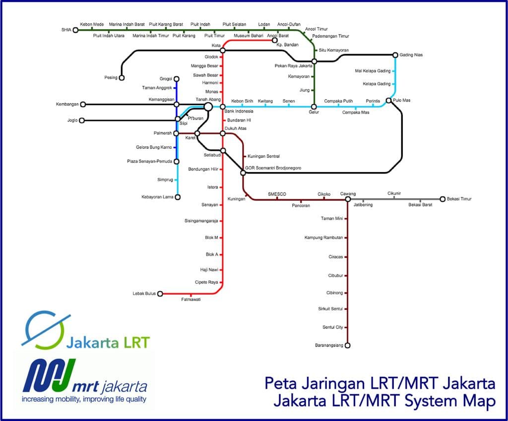 જકાર્તા lrt નકશો