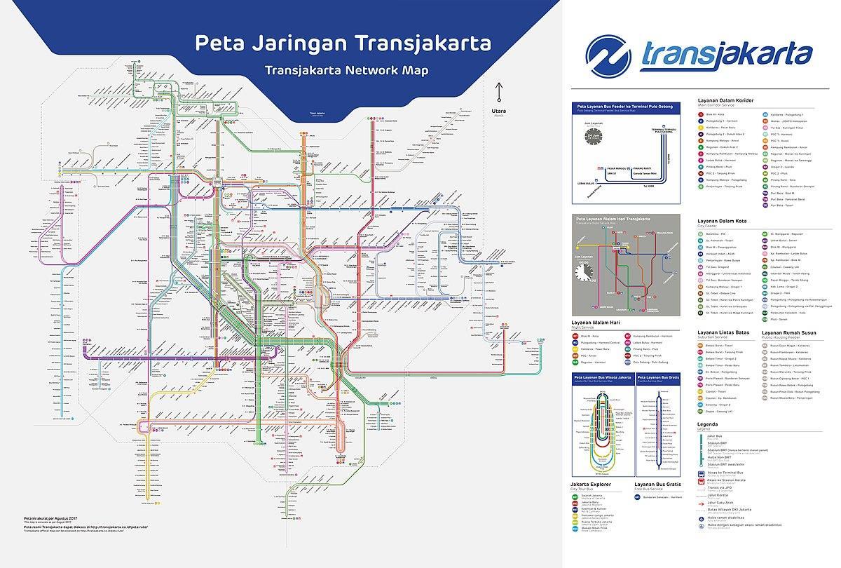 transJakarta માર્ગ નકશો