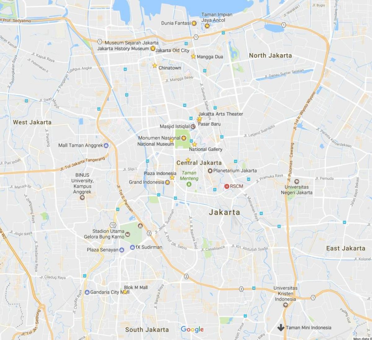 નકશો વાઉચર Jakarta